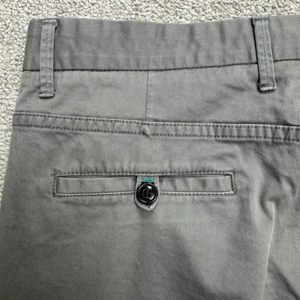 Zara Man Basic Collection Chino Pants Men 34 Gray Straight Leg Flat Front Cotton